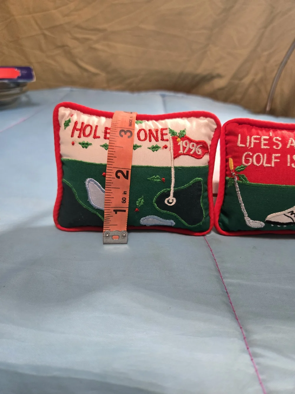 Life's A Game But Golf Is Serious / Hole In One Golf Mini Pillows Set Of 2